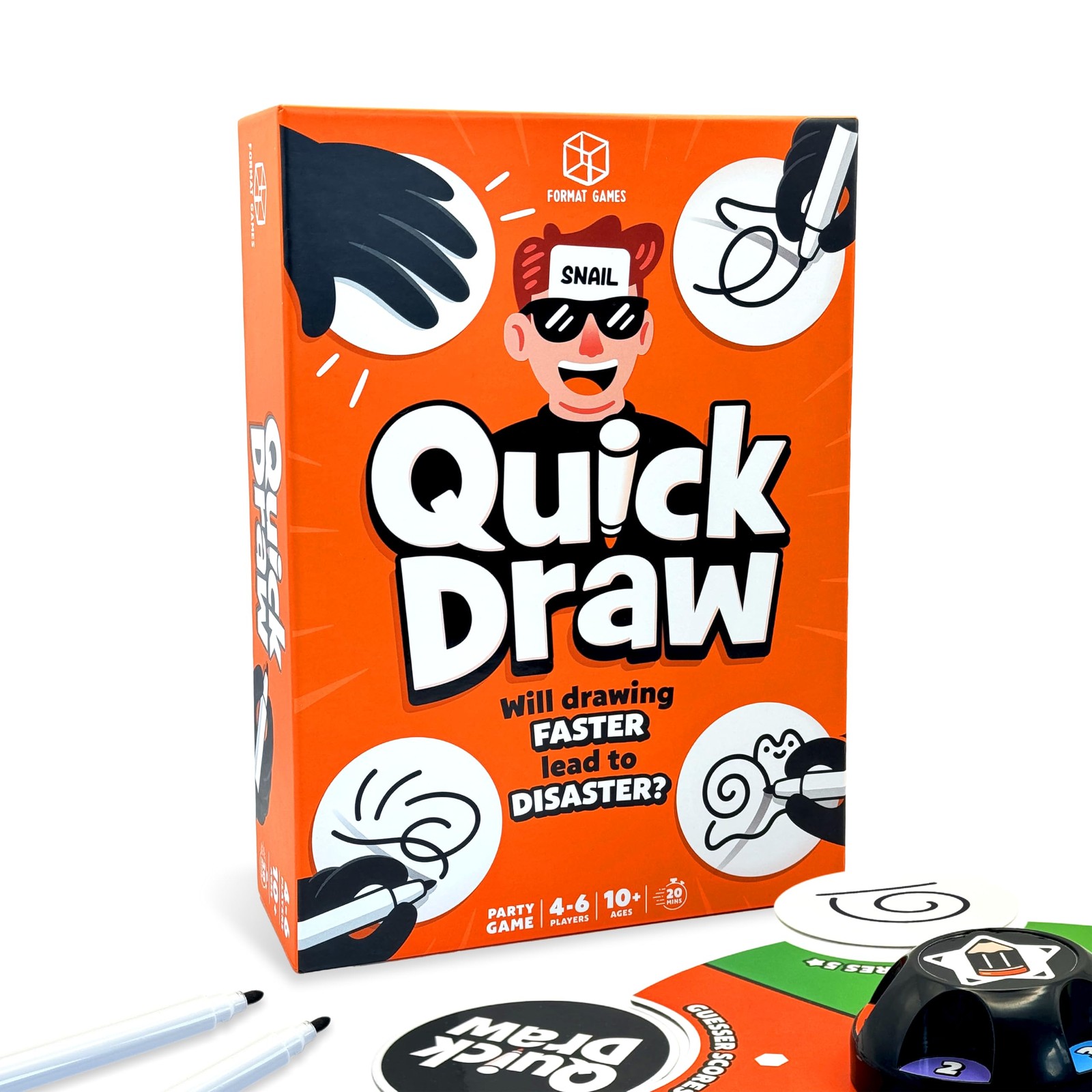 Quick Draw Party Game   Fast, Frantic And Hilarious Drawing Game   For Kids, Tee