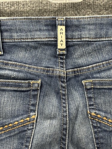 Ariat Jeans Womens 30L Blue Real High Rise Straight Leg Medium Wash Denim 33.5” - Picture 11 of 15