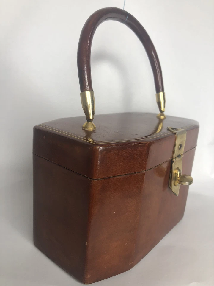 Cartera de cuero vintage Saks Fifth Avenue hecha en Italia-RARA Foto 4 de 4