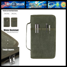 Water Resistant A5 Notebook Planner Cover, Waxed Canvas Journal with Pen Loop