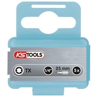 KS TOOLS 910.2318 1/4'' EDELSTAHL Bit Torx, 25mm, T20, 5er Pack
