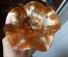 Vintage Antique 5" Fenton Holly Carnival Glass Footed Bowl Candy Dessert Dish NR