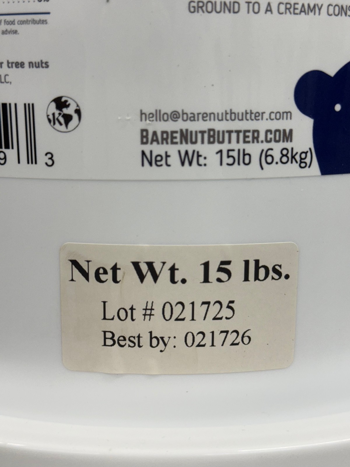 Almond Butter 15lb Pail