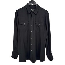 H Bar C Ranchwear Denver Pearl Snap Shirt Black Large Western Rodeo Cowboy Ranch