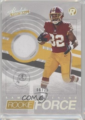 2017 Panini Absolute Rookie Force Materials Prime 6/25 Samaje Perine #19 RC s3g