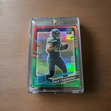 2023 Donruss #392 Zach Charbonnet Optic Preview Red Green Prizm Rated Rookie