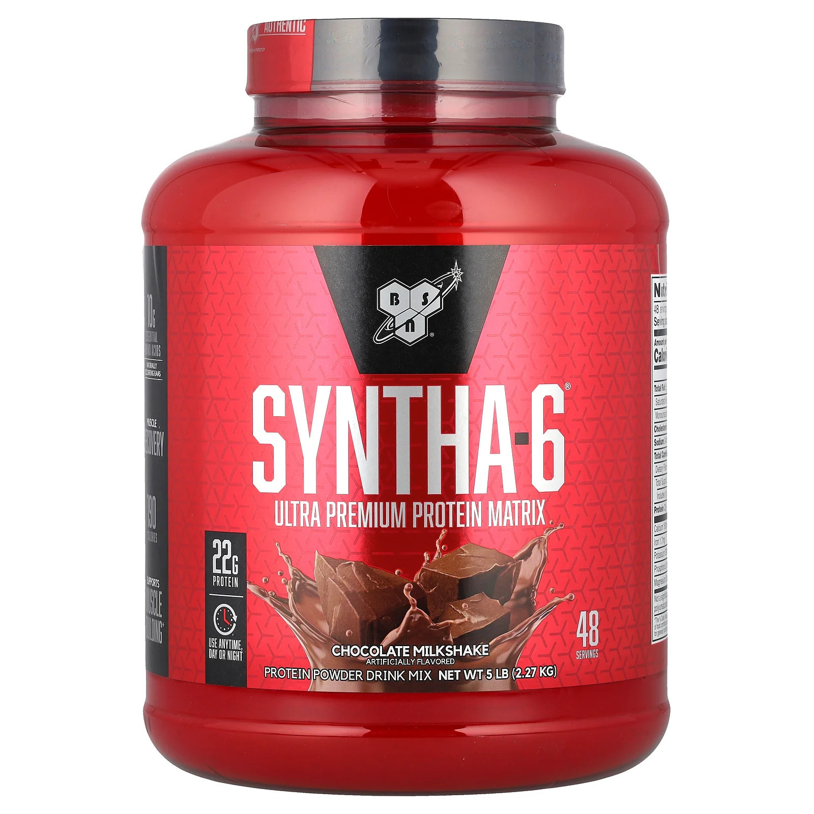 BSN Syntha-6 Protein Powder Drink Mix Chocolate Milkshake 5 lbs 227 kg 13890₽