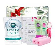 Ultimate Foot Care Spa Gift Set with Peeling Mask, Scrub & Tools