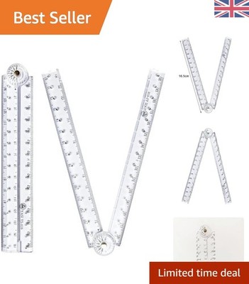 2er Pack transparente faltbare Lineale - 30 cm Präzisionswerkzeug für Schule & Büro