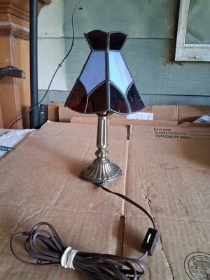 VTG Tiffi Mini Stained Glass Lamp. 