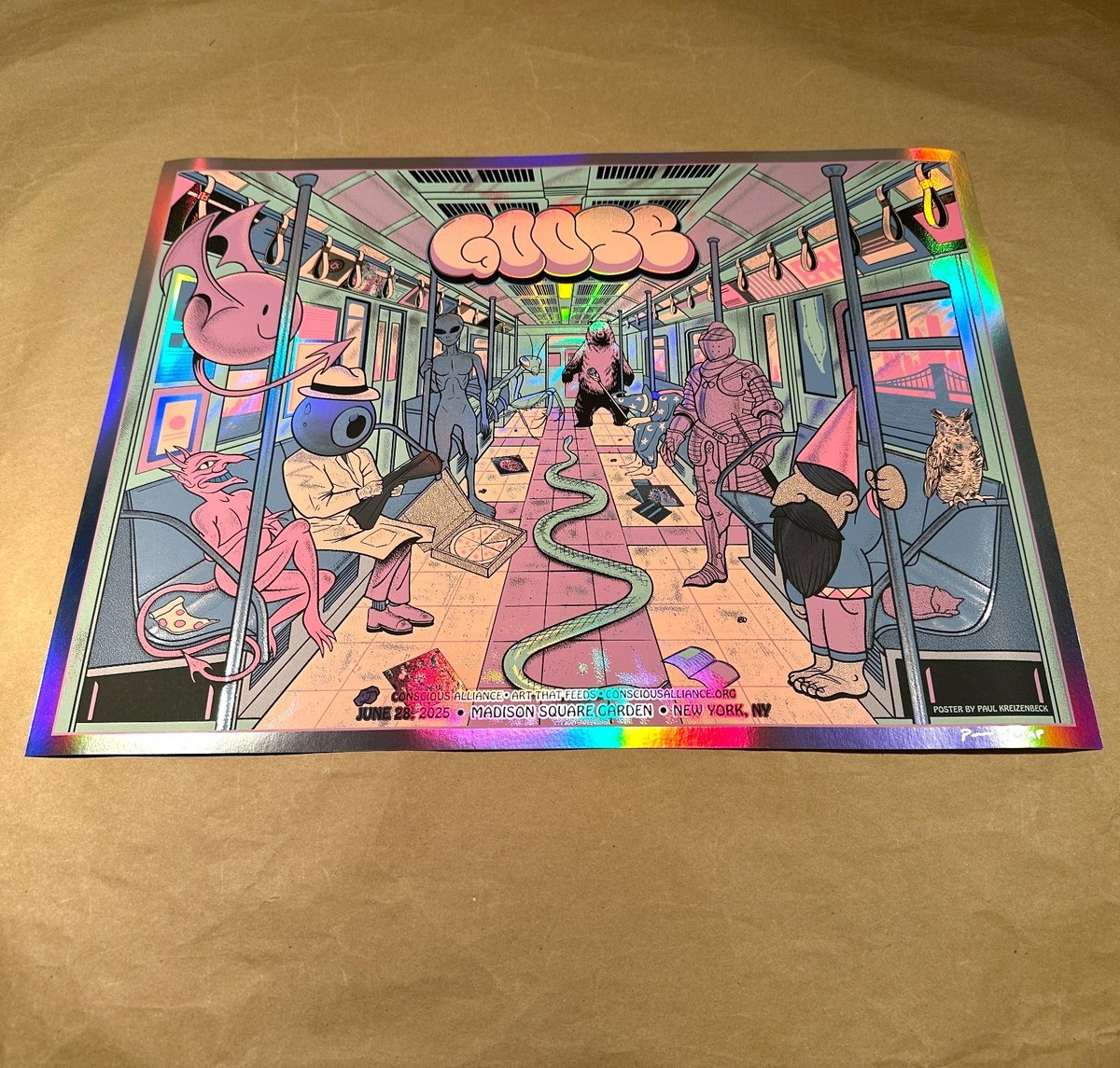 Goose FOIL Poster MSG 2025 Kreizenbeck Signed Madison Square