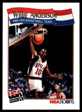 1991-92 Hoops Willie Anderson San Antonio Spurs #188