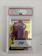 2020 Panini Flux Lamelo Ball Rookie Auto PSA Mint 9/Auto 10