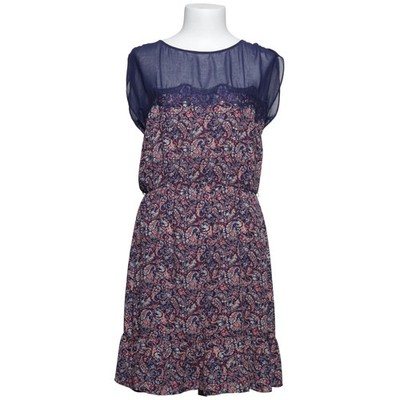 Warehouse, Kleid, Größe: 38, Blau/Mehrfarbig, Polyamid/Polyester, Paisley #iAu