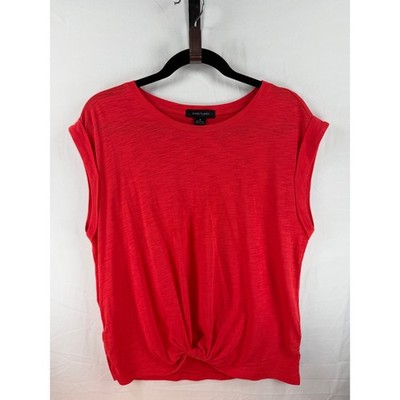 Sanctuary Womens Red Front Knot Slub Knit Top Size Medium summer luxury