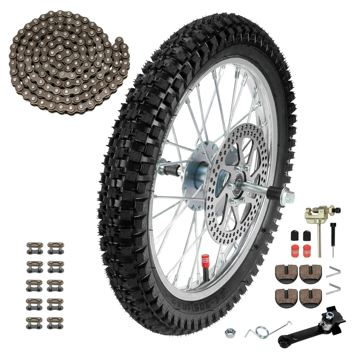 XIKOBY 16x2.4 Front Wheel Assembly for Razor MX500 MX650 SX5