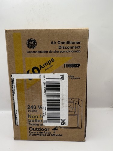 Déconnecteur AC GE 60A 240V Non Fusible Avec Prise GFCI TFN60RGFRCP - Neuf