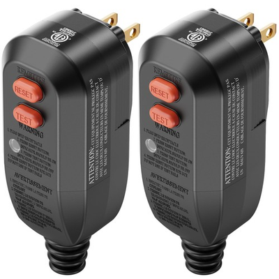 #ad GFCI PlugAuto Reset 15 Amp 2 ProngsWaterproofGround Fault Circuit Interrupter... $25.71