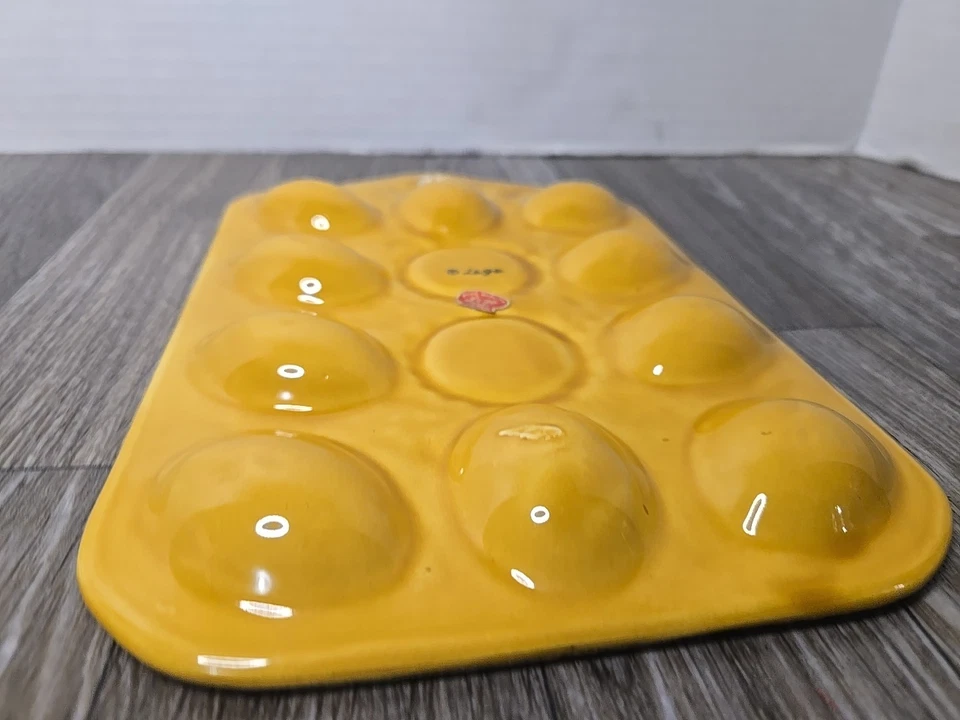 Bandeja de plato de huevo de colección años 60 plato dorado MCM Lego Japón decoración de granja Foto 3 de 4