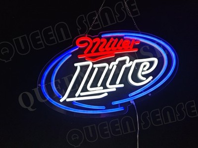 Miller Lite Beer Bar LED Neon Sign With Dimmer USB Powered