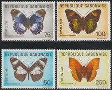 EDSROOM-23525 Gabon 480-483 MNH 1981 Complete Butterflies CV$11