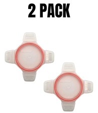 Snapware Food Network Airtight Replacement Lid Snap On 3x3" Transparent Red NEW 