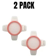 Snapware Food Network Airtight Replacement Lid Snap On 3x3" Transparent Red NEW!