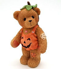 Cherished Teddies Adelaide w/Jack-o-Lantern Figurine Pumpkin Halloween 798835