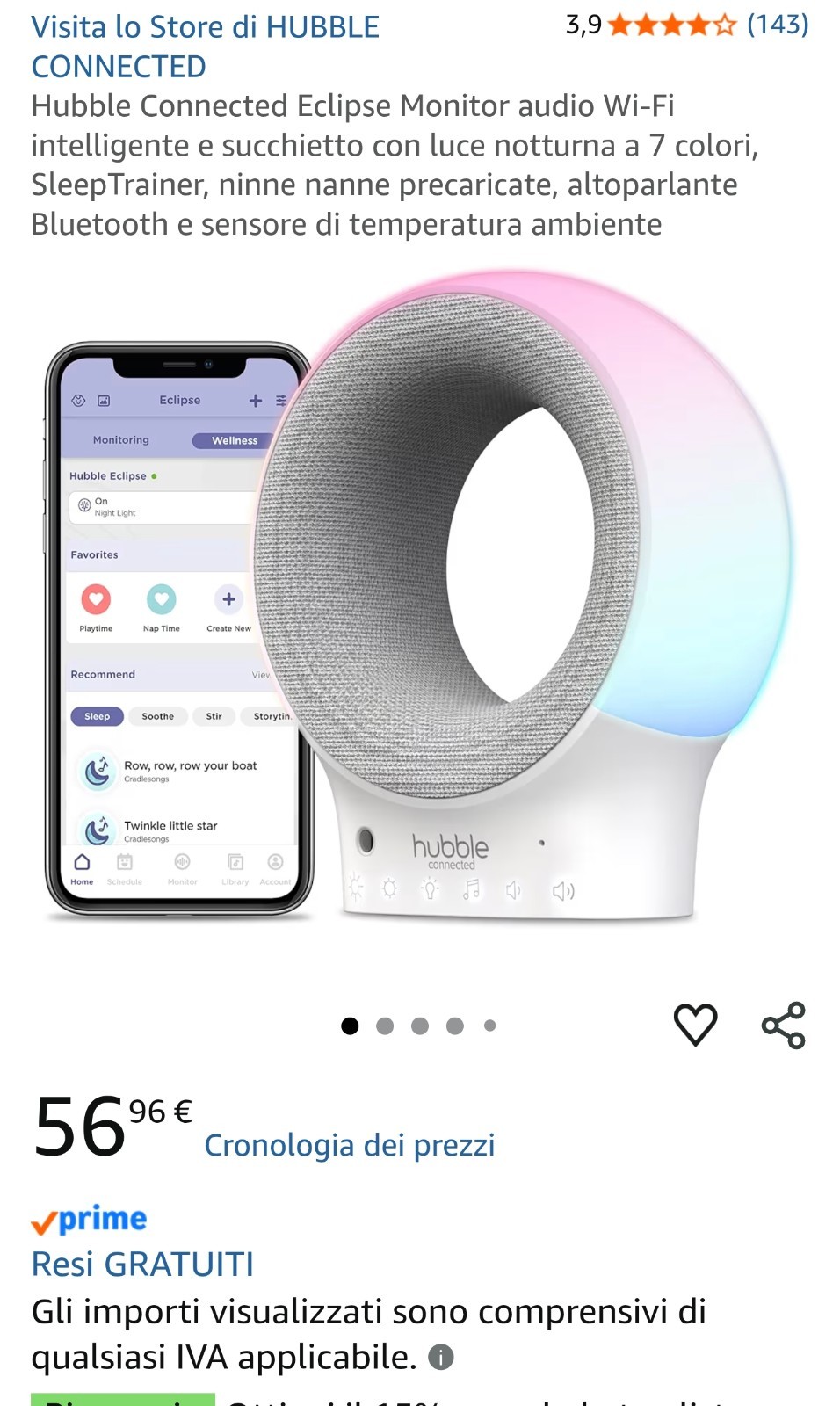 Baby Monitor, luce notturna, carillon e molto altro per il tuo bambino