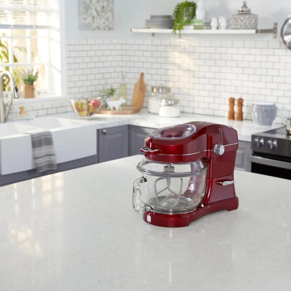 Kenmore 500W Oviation Stand Mixer - 10 Speed Mixing, Tilt-Head, Handheld Red - Image 2 of 4