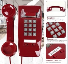 Very Retro Chic Vintage Style London Red House Phone Telephone Booth