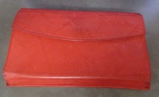 Vintage St Thomas Red Cowhide Leather w/ Pen  Checkbook Holder