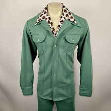 Levis Big E Leisure Suit Mens XL Jacket 38 32 Bell Bottom Pants Pearl Snap Vtg