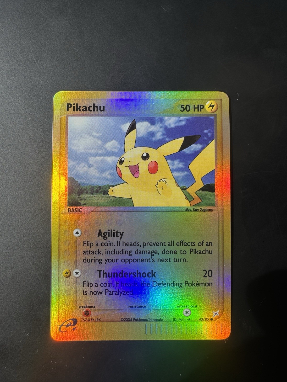 Pikachu 43/95 EX Team Magma vs Team Aqua Reverse Holo Pokemon Card Near Mint