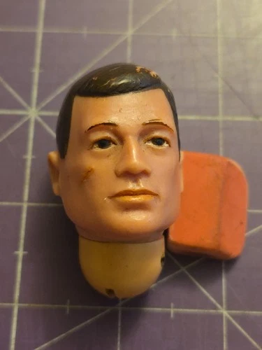 Vintage 12" GI Joe Painted Hair Head Only With Painted Rivet