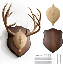 Deer Antler Mounting Kit, Wood Plaque Antler Mounting Kit with Silicone Skull Co
