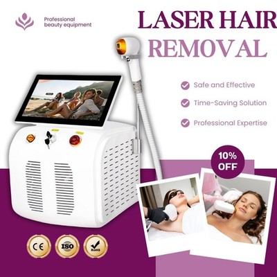 Soprano 808 Painless Ice Diode Laser Hair Removal Permanent Machine 3 wavelengs