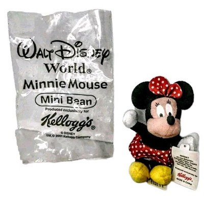 Minnie Mouse Disney Kellogg's Plush Toy Figure Figurine Mini Beans Bean Bag