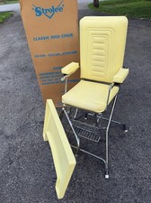 Vintage STROLEE Baby Highchair W/ Original Box - 60s Butter Yellow Chrome