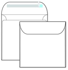 40 PCS Bright White Square Envelopes 6x6 Inch Peel Seal Paper Mailing