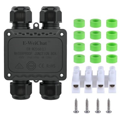 Waterproof Junction Box Outdoor, ip68 4 Way Waterproof Box, M25 Small Box, Su