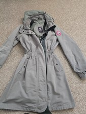 canada goose womens light khaki parka jacket size medium