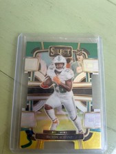 2023 Panini Select - Concourse De'Von Achane #63 Green & Yellow Prizm Die-Cut...