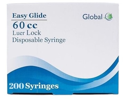 Global Medical Products - 60cc Luer Lock Syringe - QTY 200