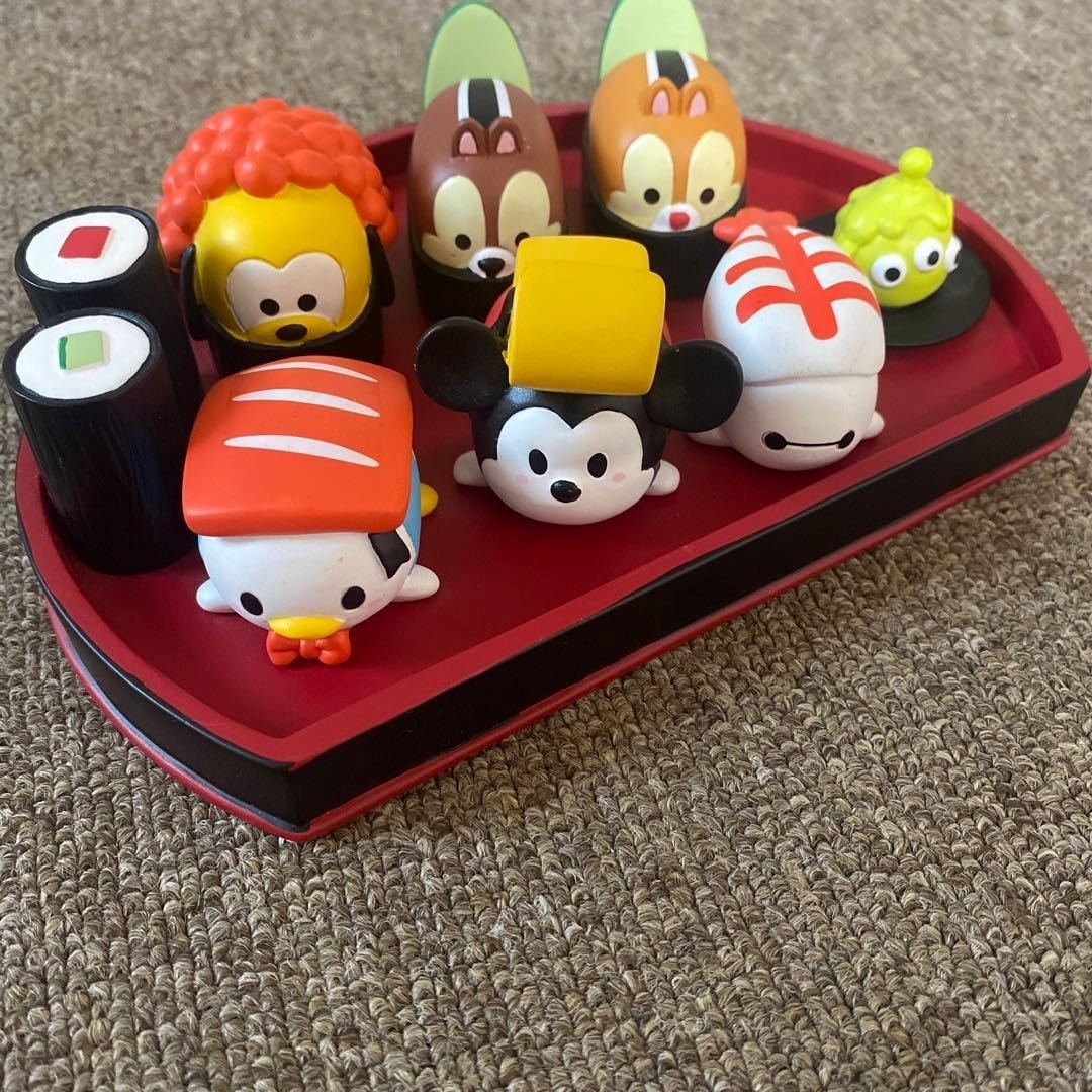 Disney Store Japan Sushi Figure Set Mickey Friends Chip dale Alien