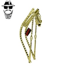 ORIGINAL LOWRIDER 26" Bent 1" DROPDOWN Square Twist Gold Deluxe Fork Bird Cage.