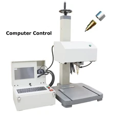 7 inch LED Screen Pneumatic Dot Peen Marking Machine Metal Print