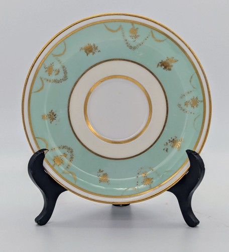 Rare Turquoise & Gilt Espresso Cup & Saucer by Robert Allen Royal Doulton - Picture 4 of 14