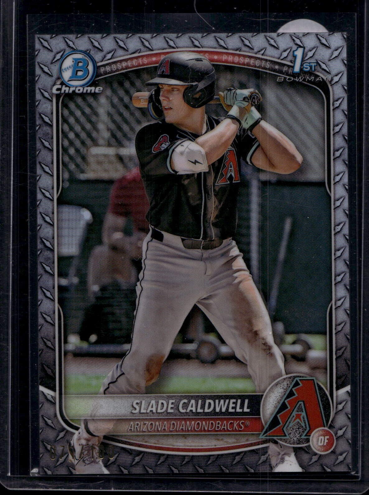2025 Bowman #BCP-21 Slade Caldwell Chrome Prospects Steel Metal Refractor #/100