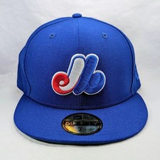 Montreal Expos Hat Blue Baseball Cap Fitted 7 1/2 New Era MLB 59Fifty Nationals